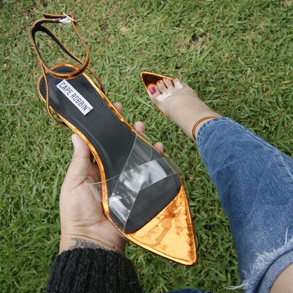 Orange Transparent Perplex Heel - Picture 6 of 7
